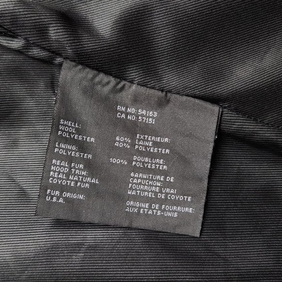 Marc New York Andrew Marc Wool Blend Coyote Fur Hooded Winter Coat size 4 - Picture 7 of 11